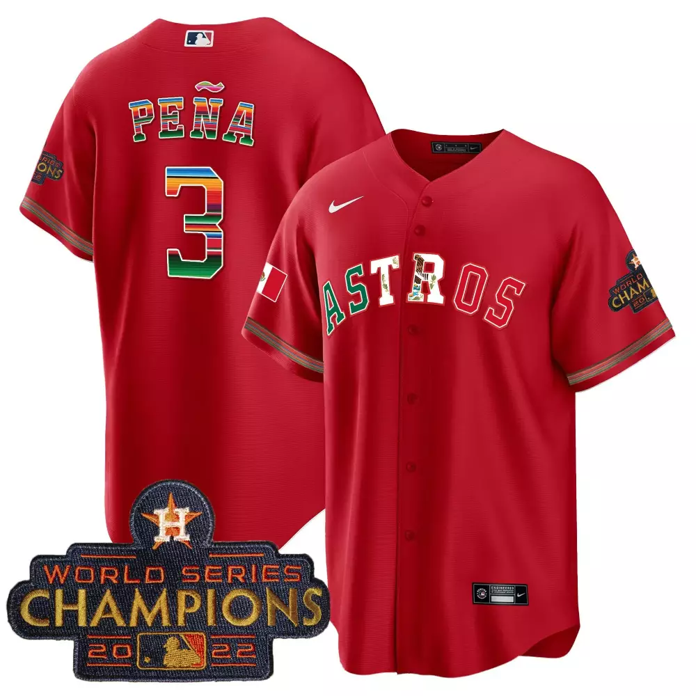 jeremy pena red mens houston astros mexico aztec vapor premier limited jersey v2 printed