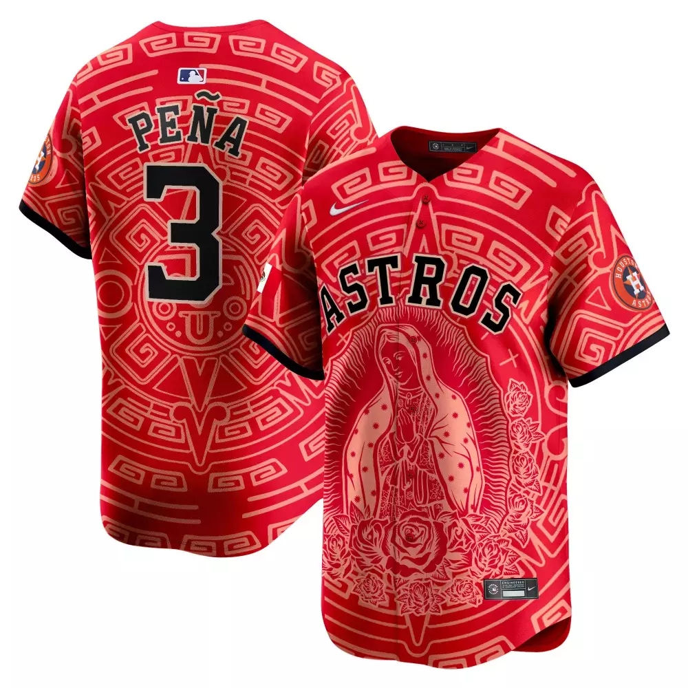 jeremy pena red mens houston astros mexico aztec vapor premier limited jersey v2 printed