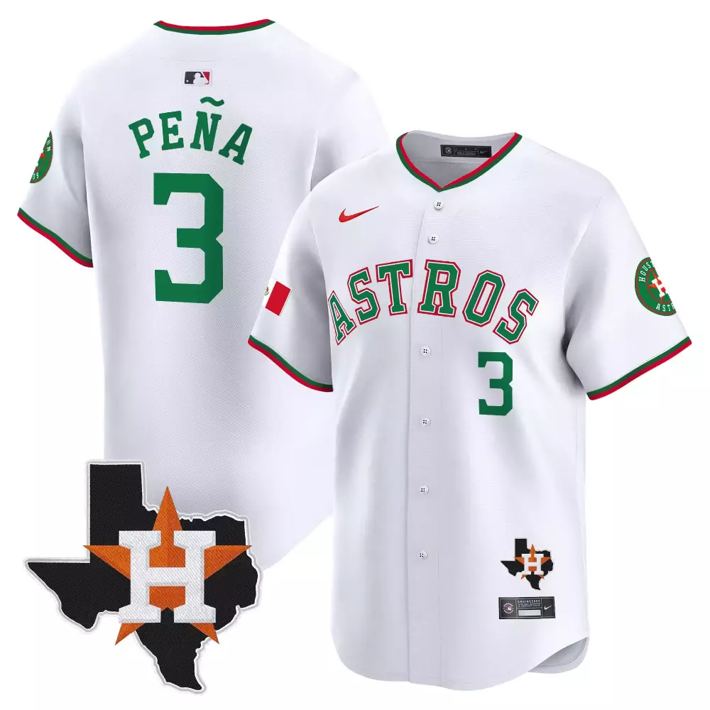 Jeremy Pena Houston Astros 2023 Texas Patch Vapor Premier Jersey V4 | Limited Edition All Stitched | For Men, Women & Youth