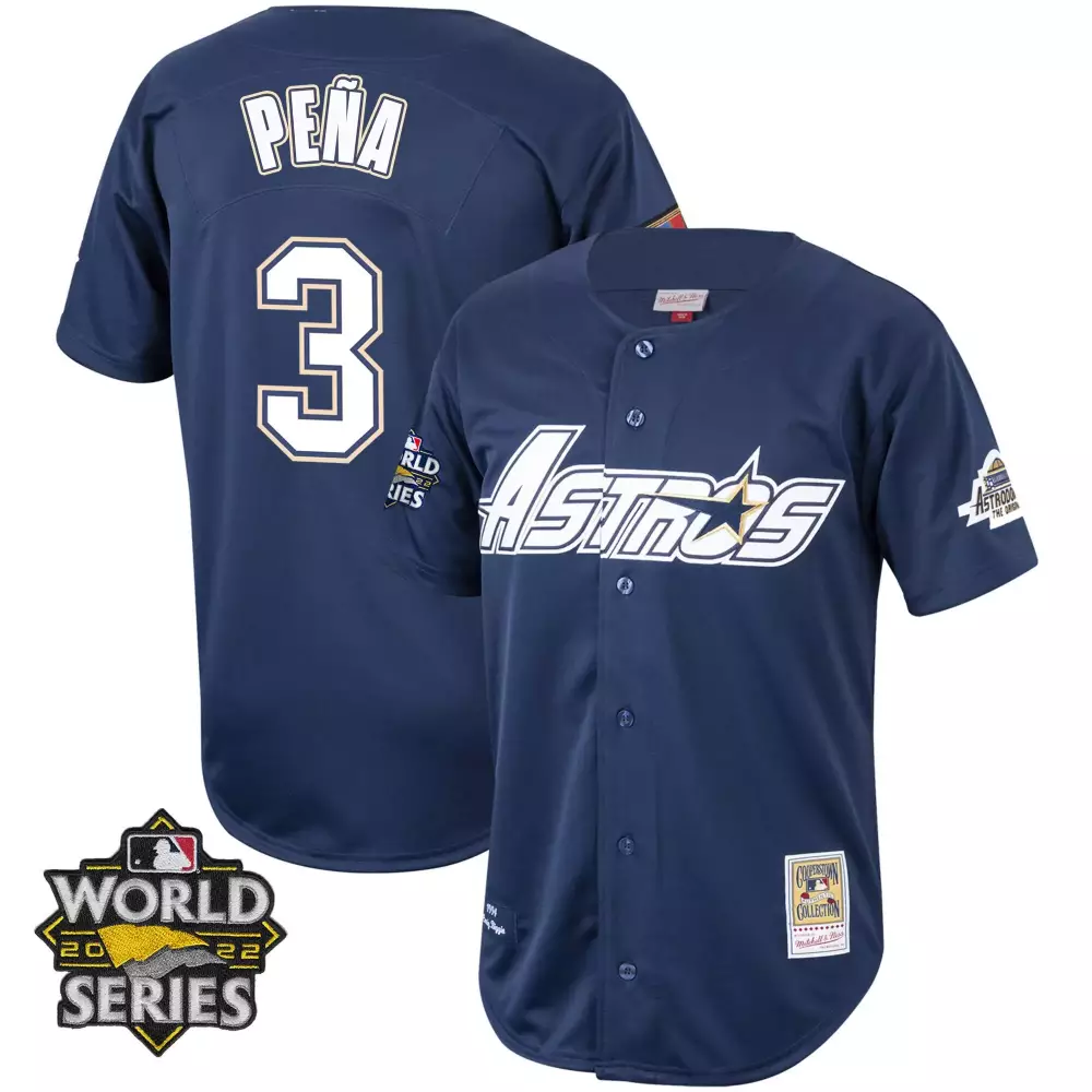 jeremy pena youth houston astros mitchell ness cooperstown 2022 world series player jersey all stitched