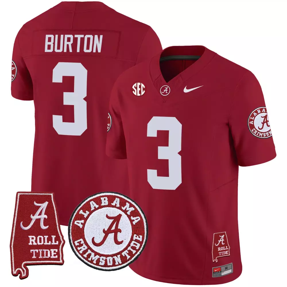 jermaine burton crimson mens alabama crimson tide vapor limited jersey v4 alabama map all stitched
