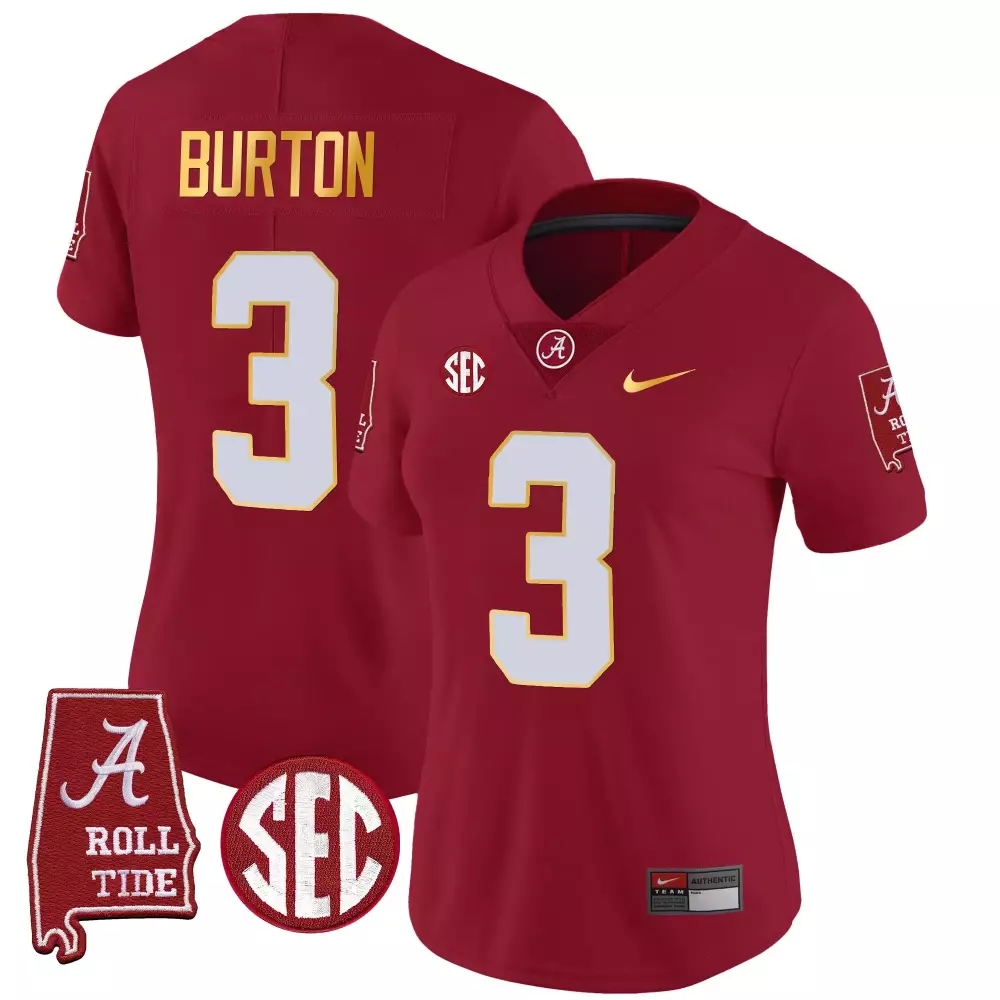 jermaine burton crimson womens alabama crimson tide gold trim vapor jersey alabama map all stitched