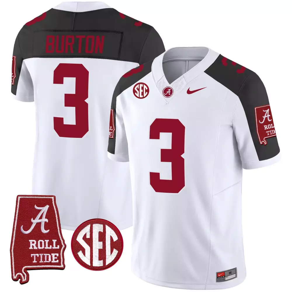 jermaine burton inverted mens alabama crimson tide vapor limited jersey v3 alabama map all stitched