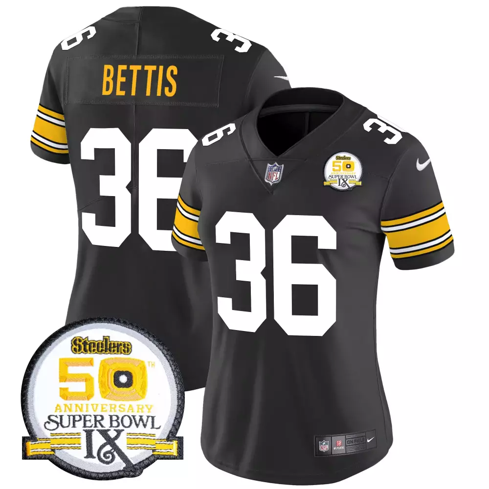 jerome bettis 1975 throwback mens pittsburgh steelers 50th anniversary of super bowl ix patch vapor limited jersey all s