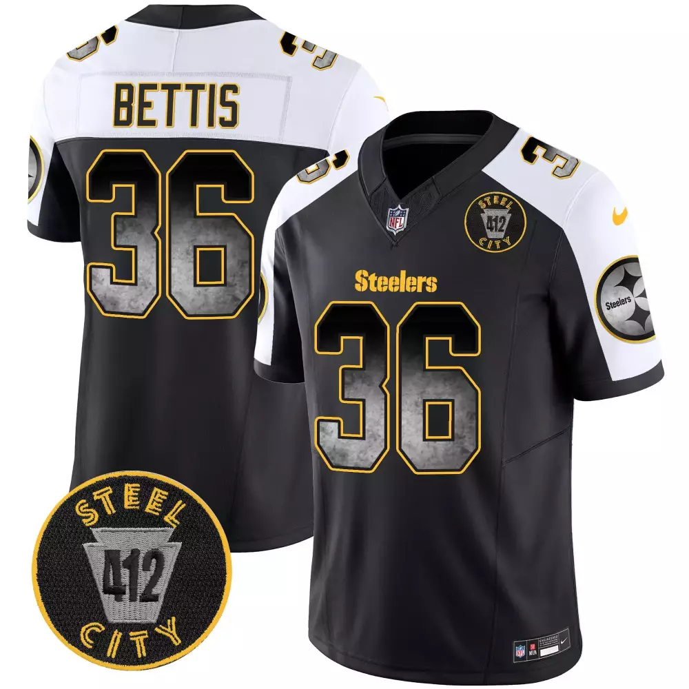 jerome bettis air force mens pittsburgh steelers 2024 salute to service establishment year patch vapor limited jersey al