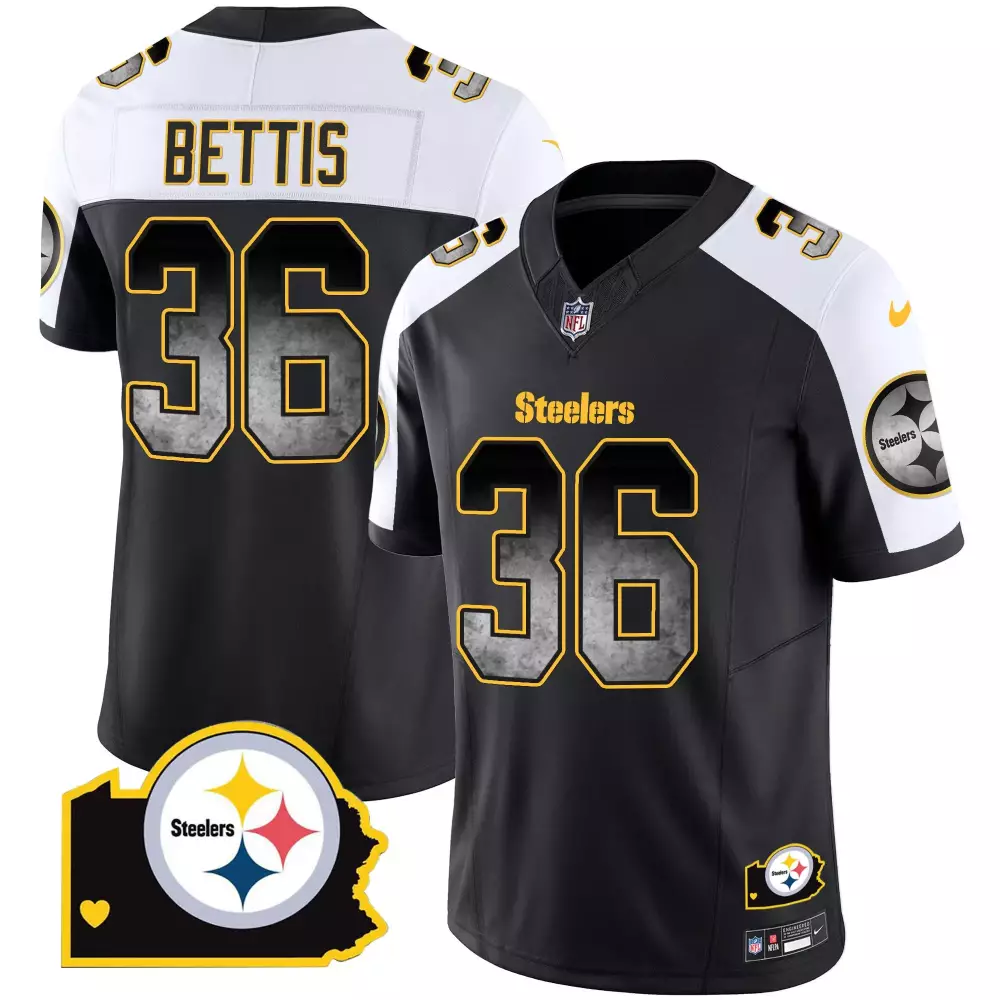 jerome bettis alternate mens pittsburgh steelers arch smoke 50th anniversary of super bowl ix patch vapor limited jersey