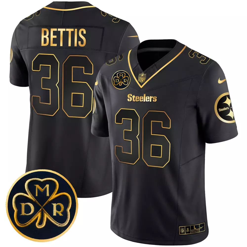 jerome bettis black gold mens pittsburgh steelers dmr patch gold vapor limited jersey all stitched