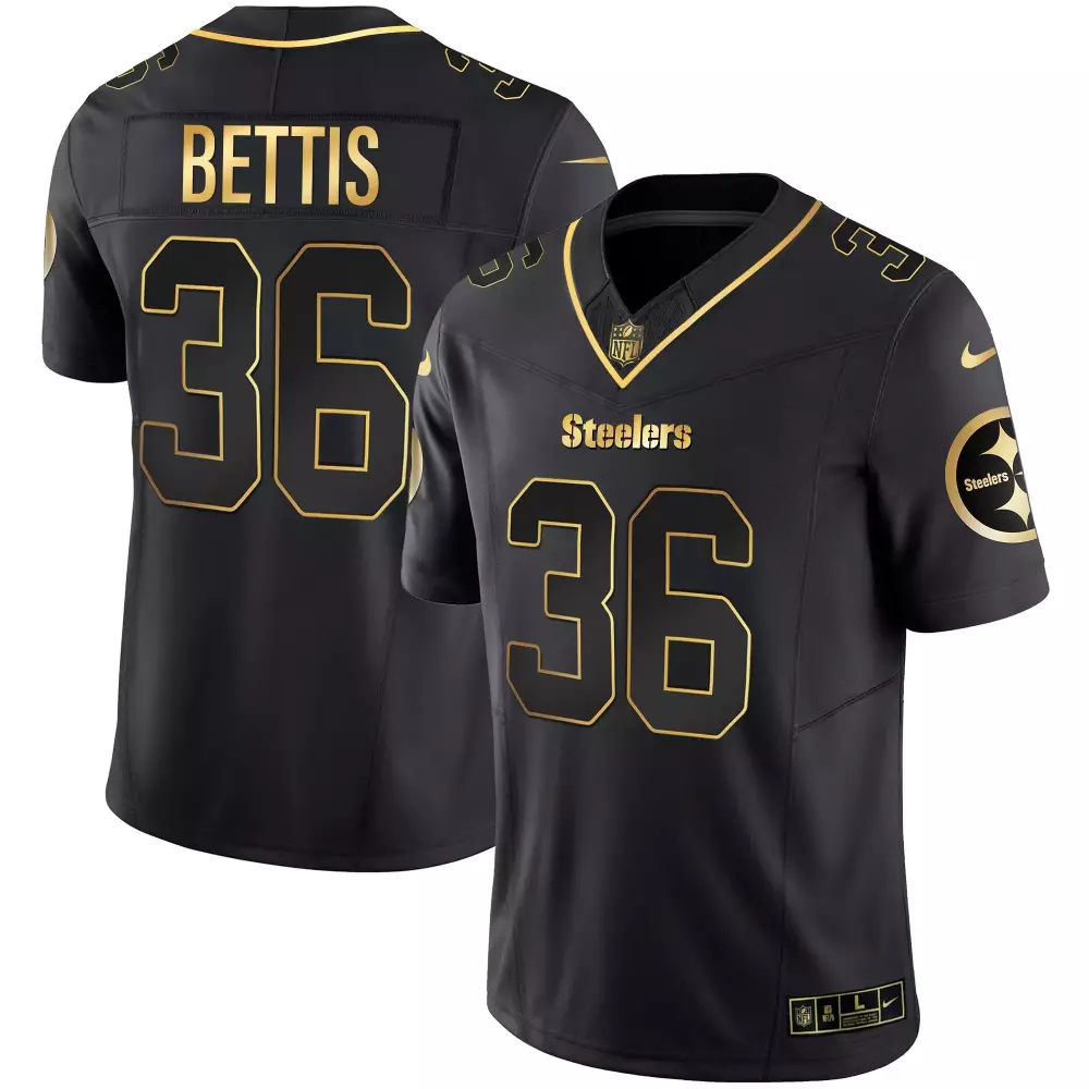 jerome bettis black gold mens pittsburgh steelers dmr patch gold vapor limited jersey all stitched