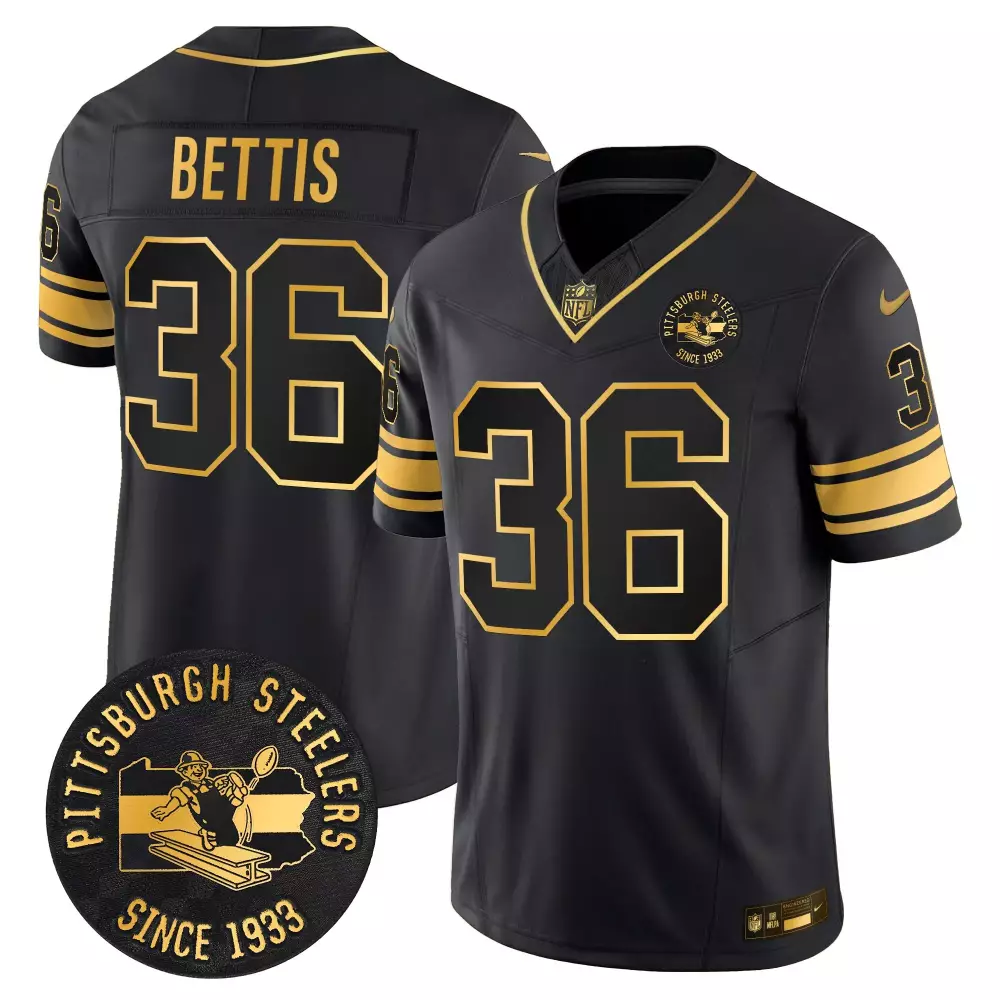 jerome bettis black gold mens pittsburgh steelers dmr patch gold vapor limited jersey all stitched