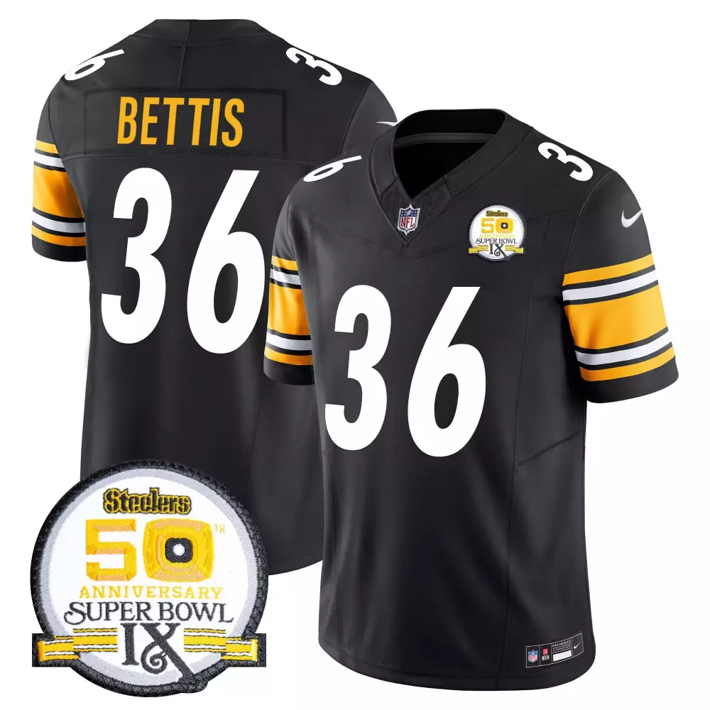jerome bettis black mens pittsburgh steelers 50th anniversary of super bowl ix map patch vapor limited jersey all stitch