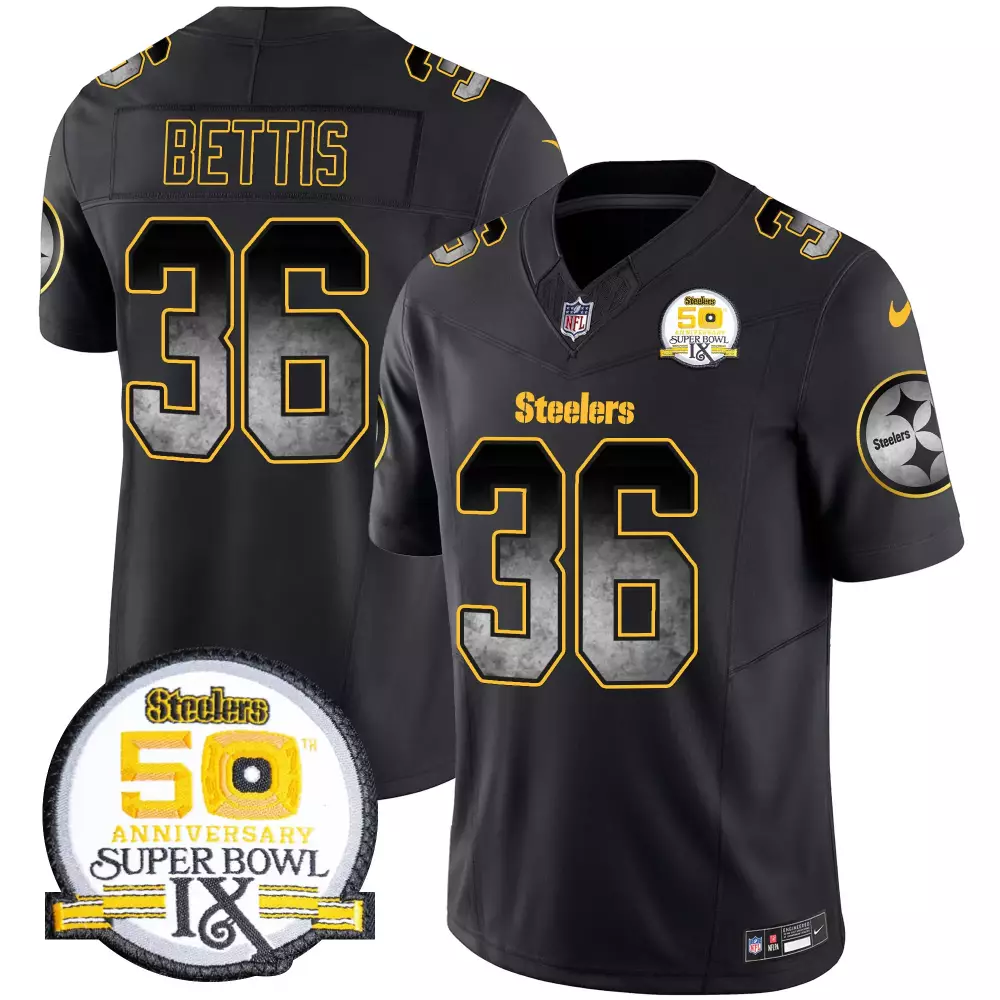 jerome bettis black mens pittsburgh steelers arch smoke 412 patch vapor limited jersey all stitched