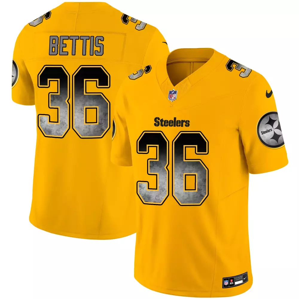 jerome bettis gold mens pittsburgh steelers arch smoke vapor jersey all stitched