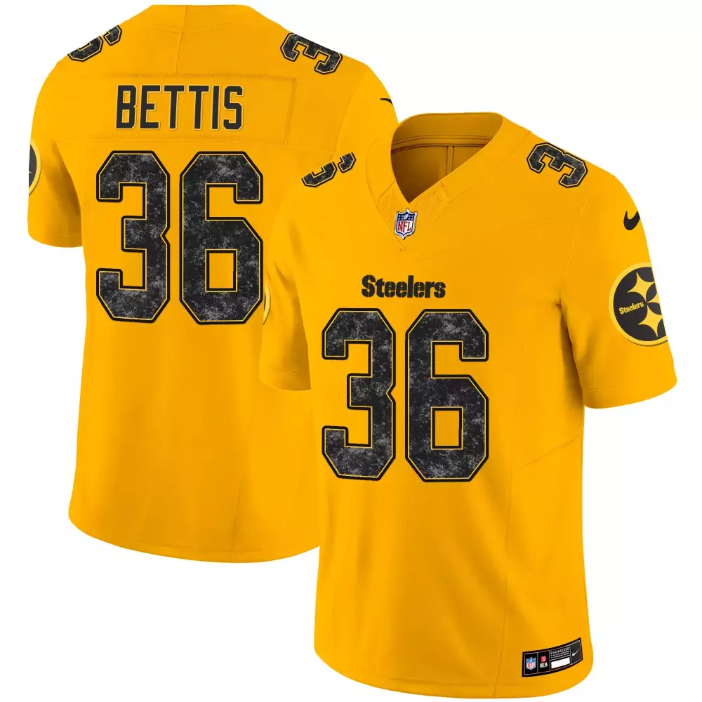 jerome bettis gold mens pittsburgh steelers grunge vapor limited jersey all stitched