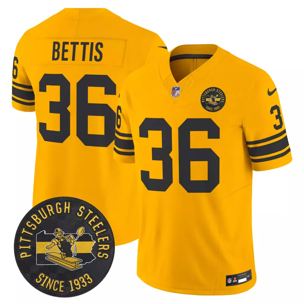jerome bettis gold mens pittsburgh steelers grunge vapor limited jersey all stitched