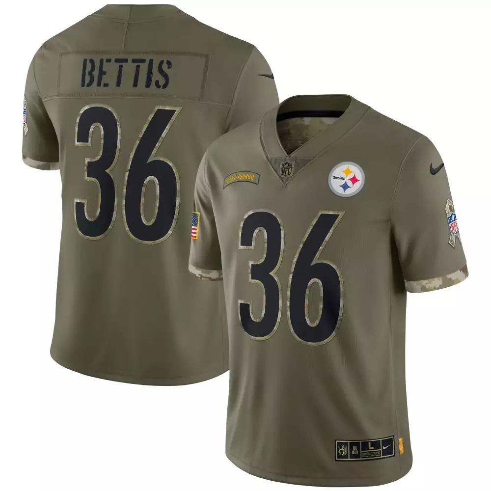 jerome bettis marines womens pittsburgh steelers 2024 salute to service establishment year patch vapor limited jersey al