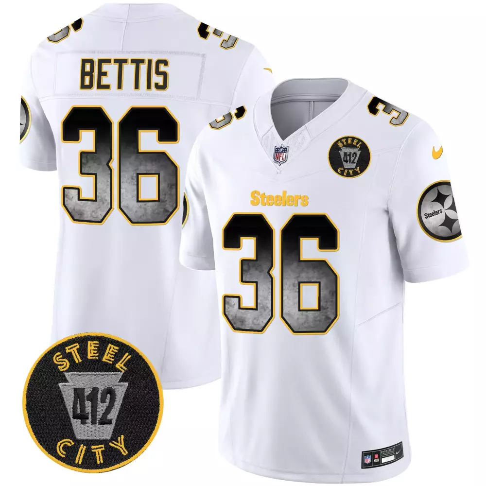 jerome bettis white mens pittsburgh steelers 50th anniversary of super bowl ix patch vapor limited jersey all stitched