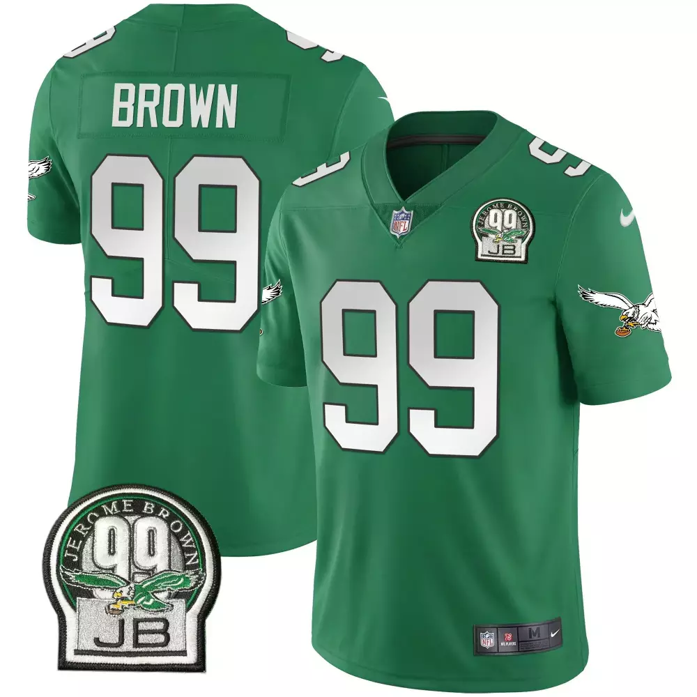 jerome brown kelly green mens philadelphia eagles jerome brown retired patch gold kelly jersey all stitched
