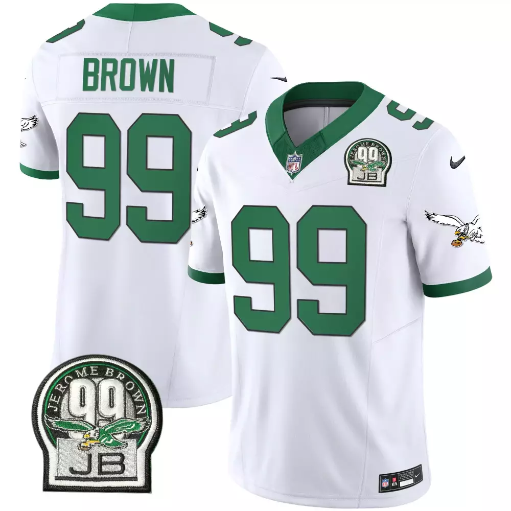 jerome brown kelly green mens philadelphia eagles jerome brown retired patch gold kelly jersey all stitched