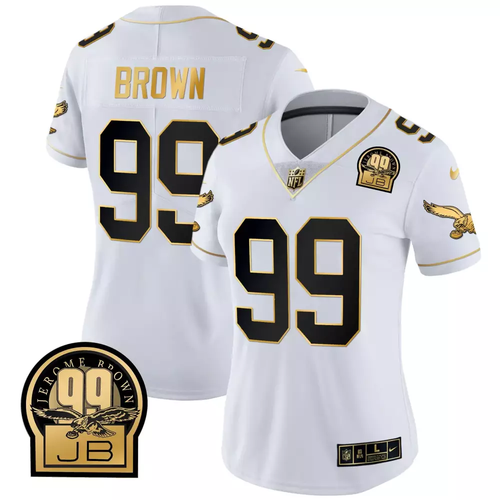 Jerome Brown 99 Men's Stitched Pink Eagles Jersey | 2023 Name Patch | Limited Edition Fan Gear for Men, Women & Youth