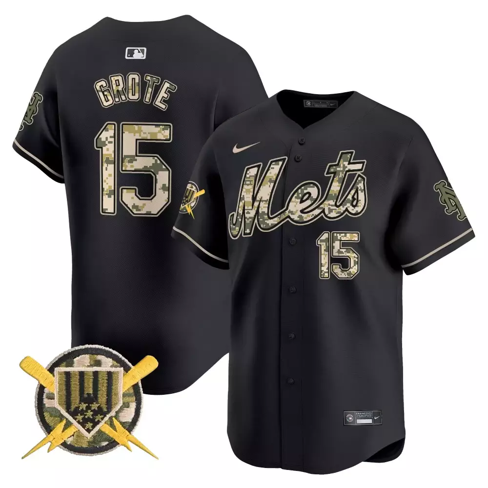 jerry grote black mens new york mets armed forces day vapor premier limited jersey all stitched