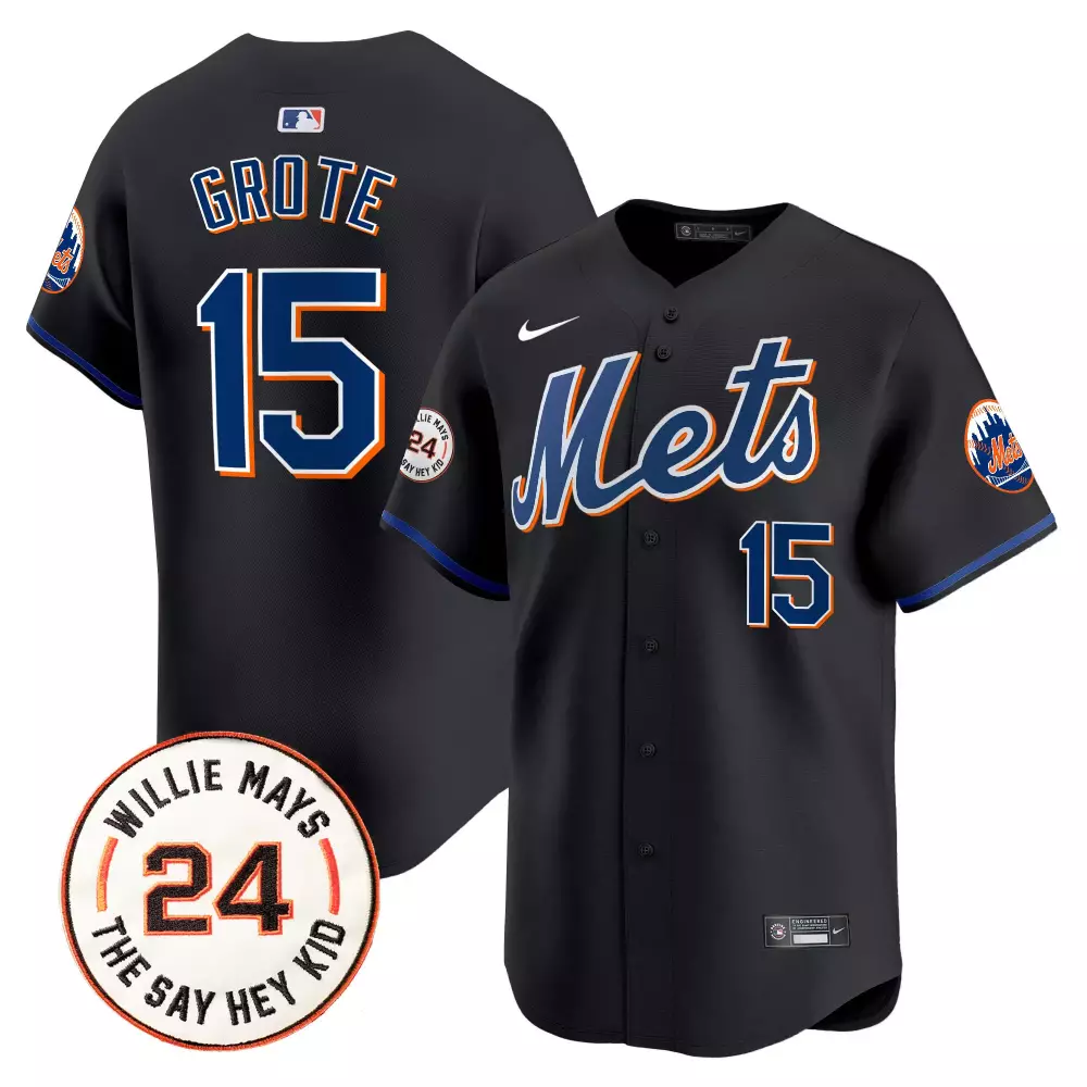 jerry grote black mens new york mets jerry grote patch vapor premier limited jersey all stitched