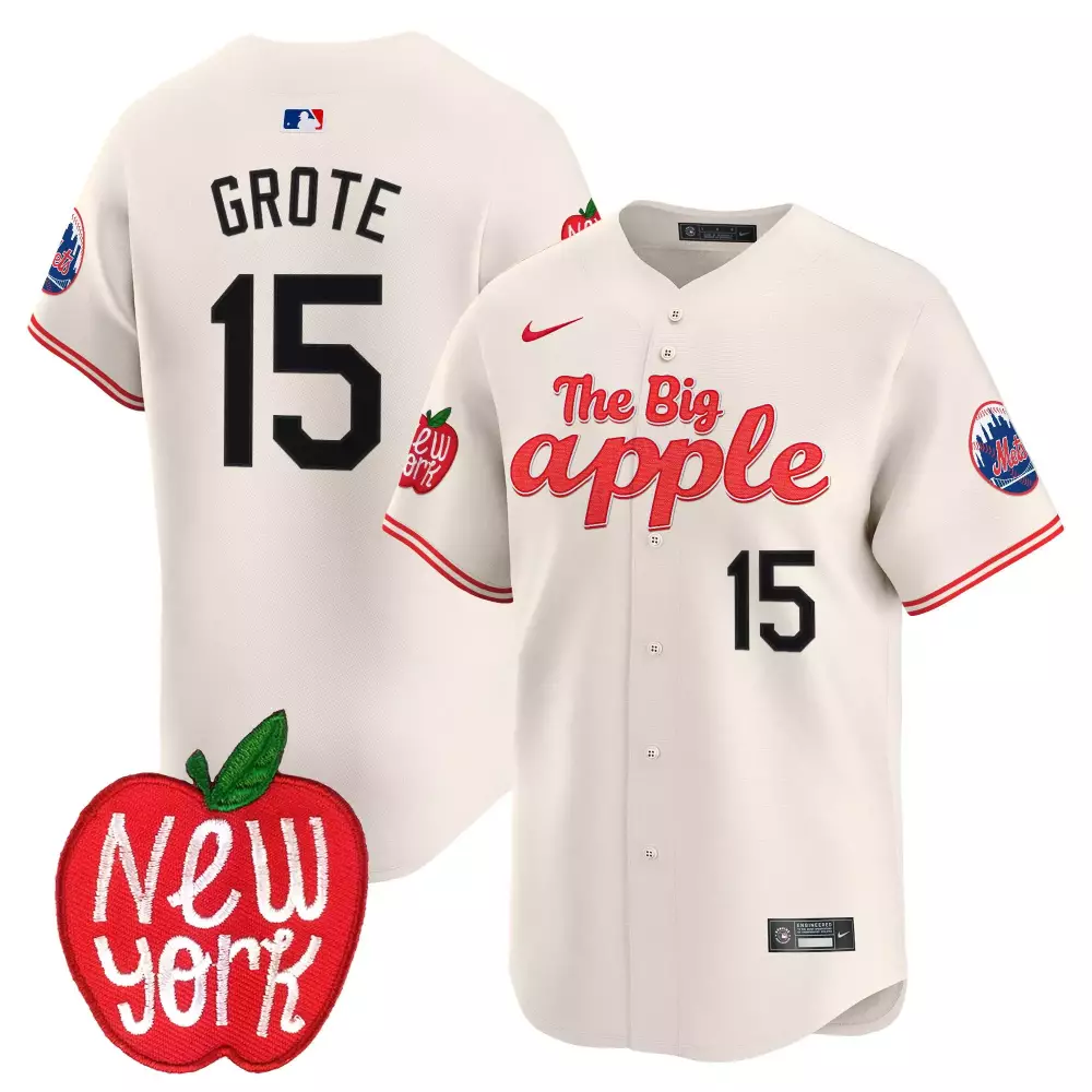 jerry grote cream mens new york mets grimace vapor premier limited jersey all stitched