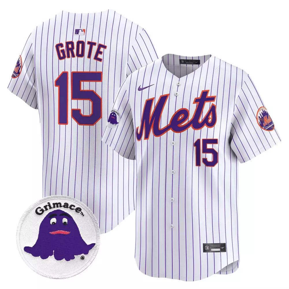 jerry grote orange unisex new york mets grimace halloween vapor premier limited jersey printed