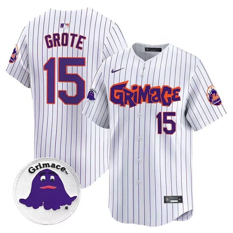 jerry grote pinstripe mens new york mets grimace vapor premier limited jersey v2 all stitched