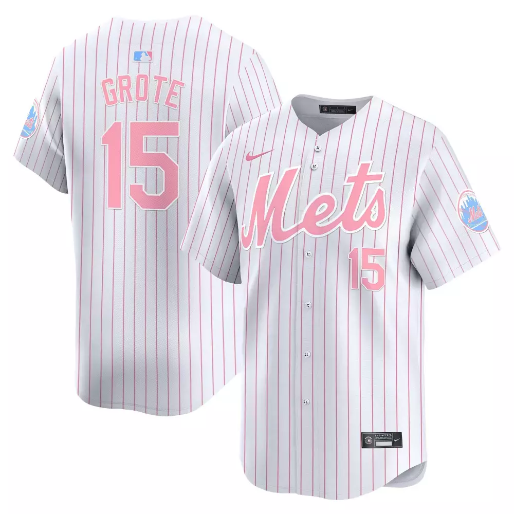 jerry grote pinstripe mens new york mets grimace vapor premier limited jersey v2 all stitched