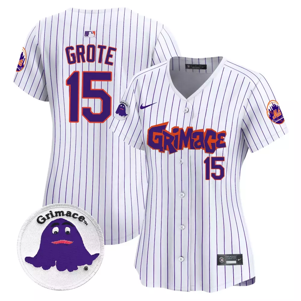 jerry grote pinstripe womens new york mets grimace vapor premier limited jersey all stitched
