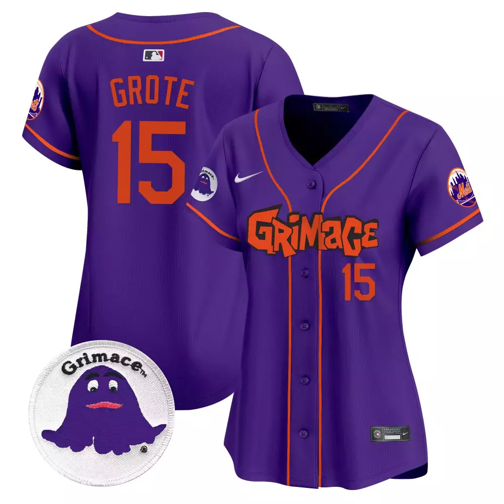 jerry grote purple unisex new york mets grimace vapor premier limited jersey printed