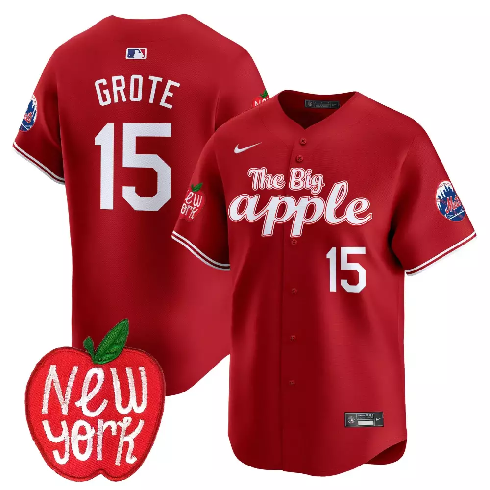 jerry grote red mens new york mets the big apple vapor premier limited jersey all stitched