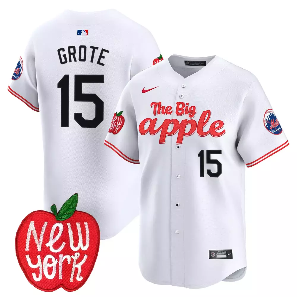 jerry grote white mens new york mets mr met patch vapor premier limited jersey all stitched