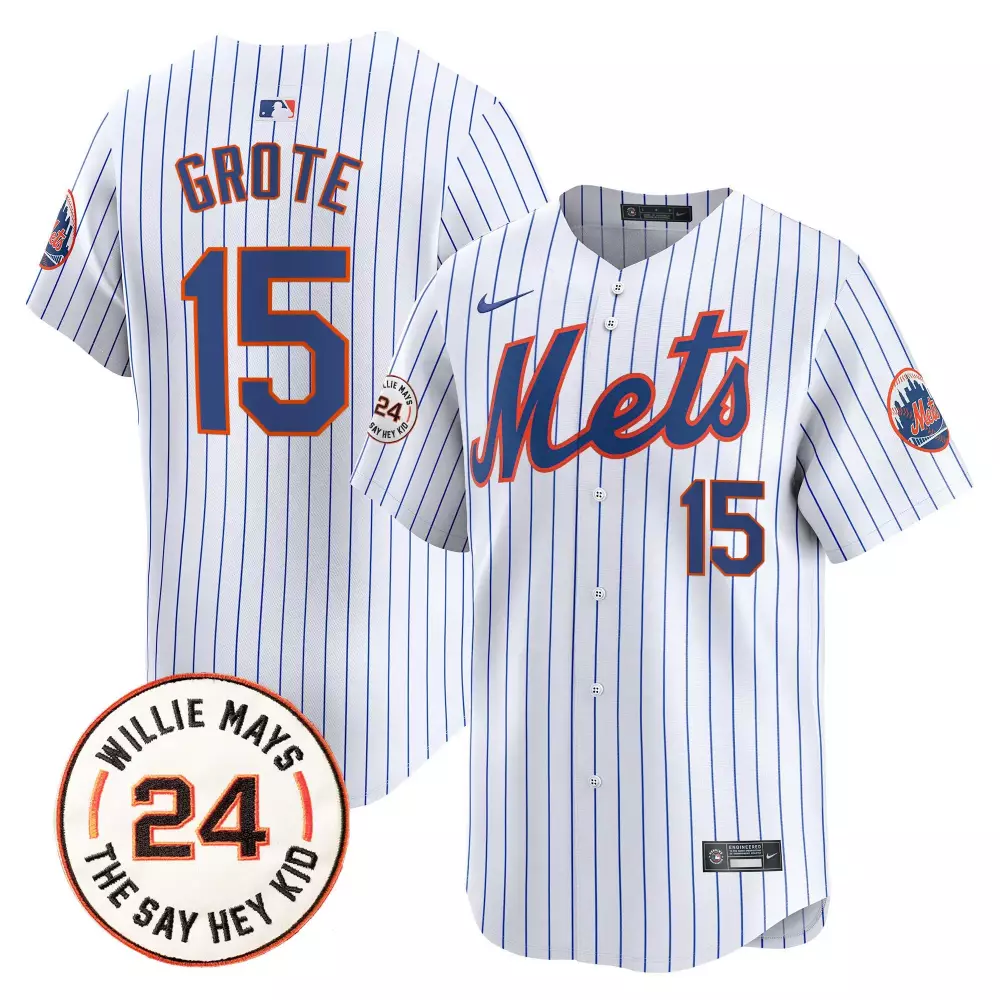 jerry grote white mens new york mets mr met patch vapor premier limited jersey all stitched