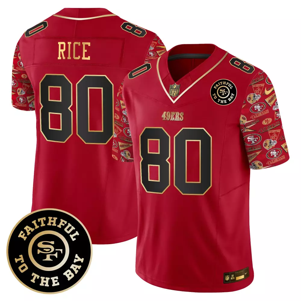 jerry rice scarlet limited mens san francisco 49ers pattern style vapor limited jersey all stitched