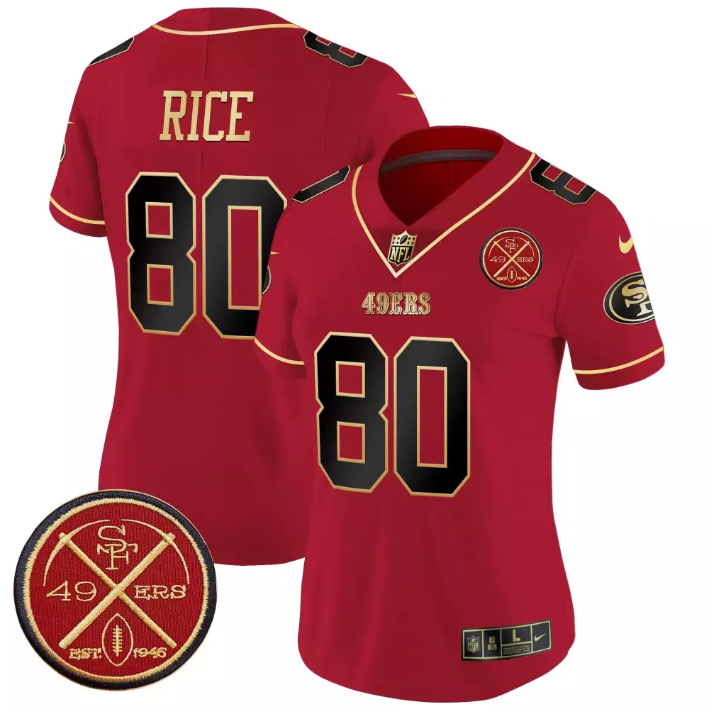 jerry rice scarlet limited mens san francisco 49ers pattern style vapor limited jersey all stitched