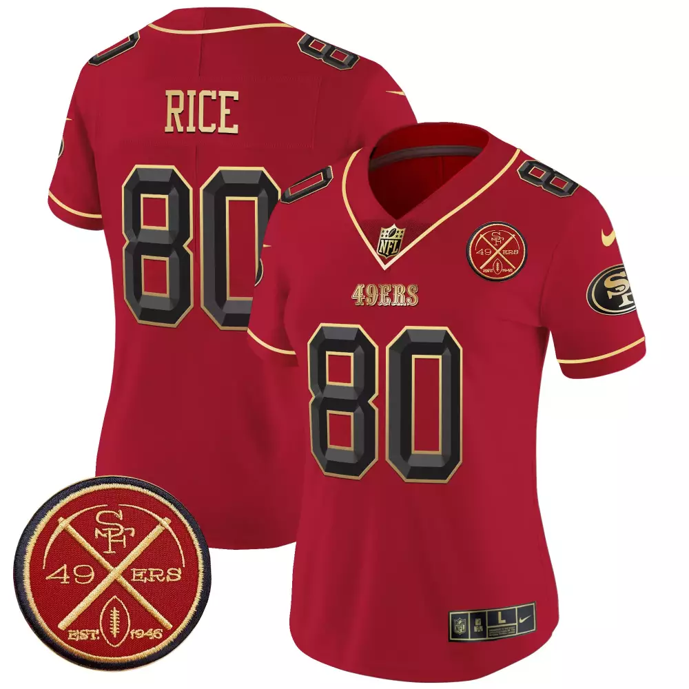 jerry rice scarlet limited mens san francisco 49ers pattern style vapor limited jersey all stitched
