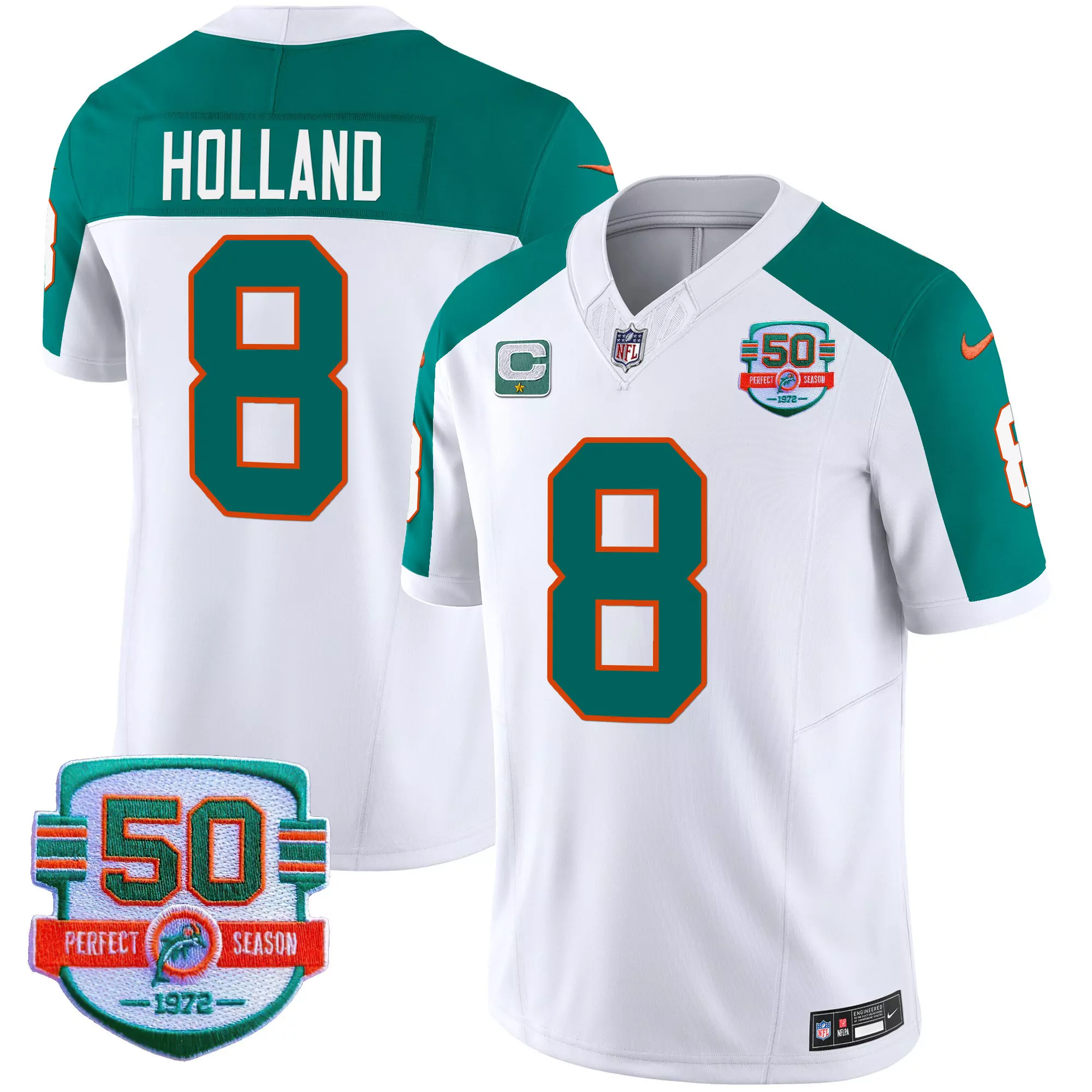 jevon holland inverted mens miami dolphins throwback vapor jersey all stitched