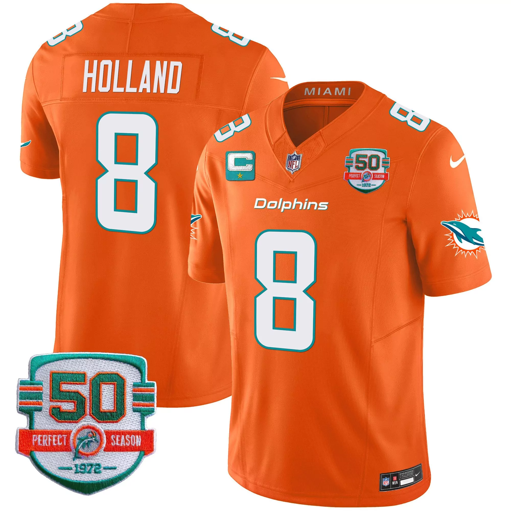 jevon holland inverted mens miami dolphins throwback vapor jersey all stitched