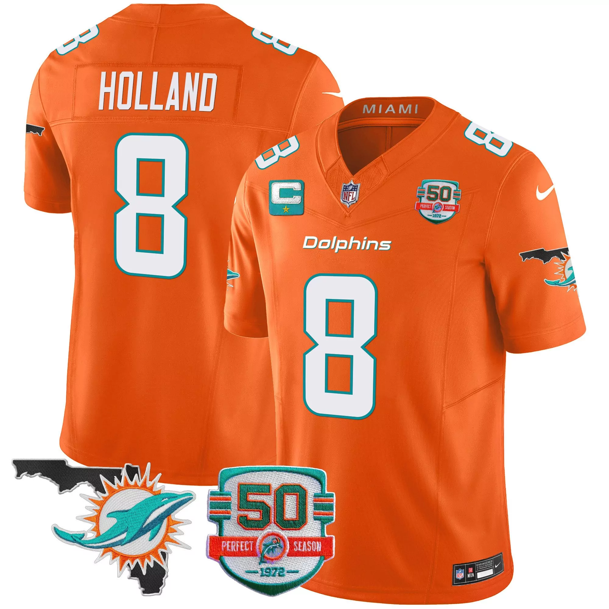 jevon holland inverted mens miami dolphins throwback vapor jersey all stitched
