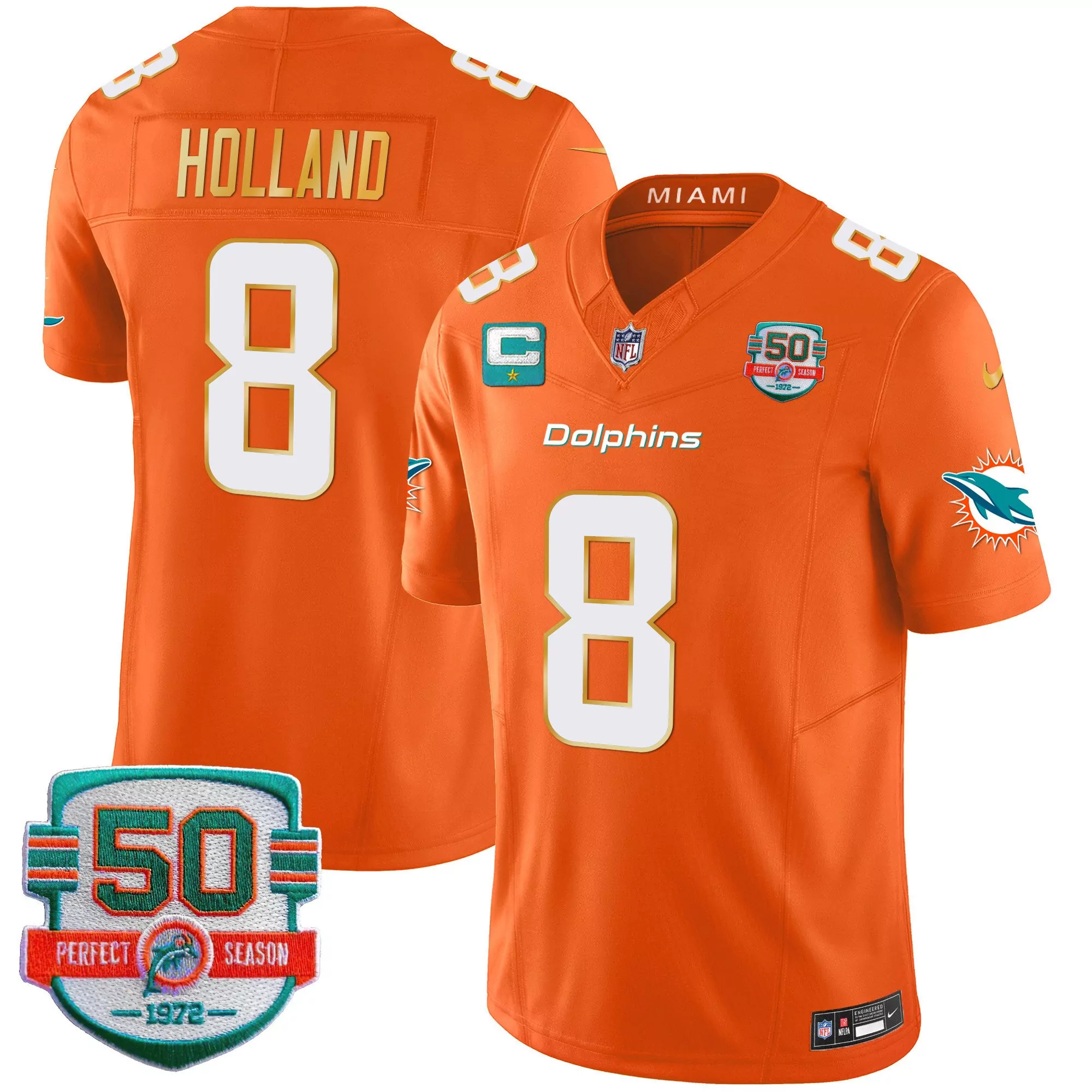 jevon holland inverted mens miami dolphins throwback vapor jersey all stitched