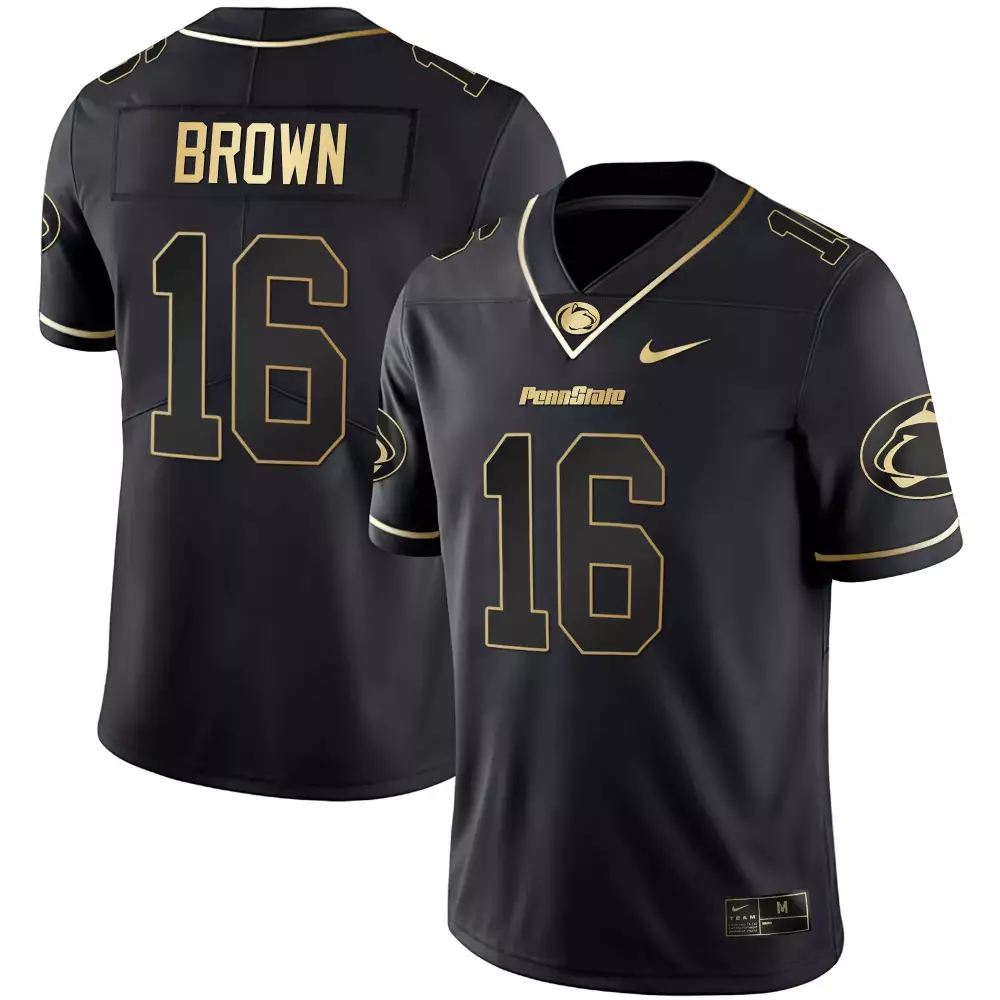 jiayir brown black gold mens penn state nittany lions black limited gold vapor jersey all stitched