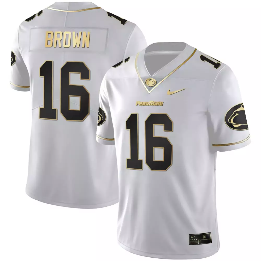 jiayir brown black gold mens penn state nittany lions black limited gold vapor jersey all stitched