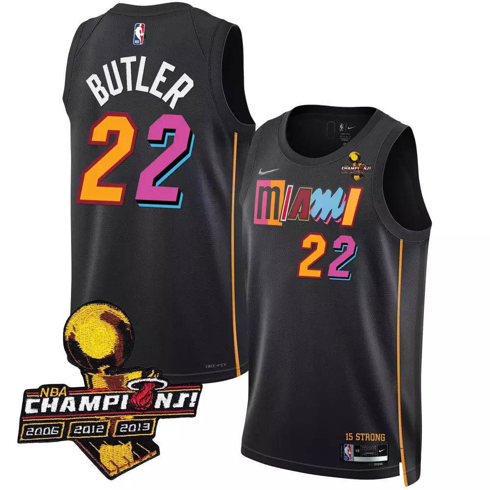 jimmy butler city black mens miami heat 2023 finals patch collection jersey v2 all stitched