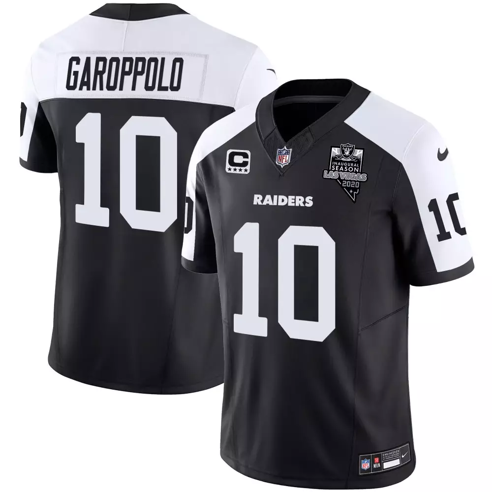 Jimmy Garoppolo Alternate Men's Las Vegas Raiders Arch Smoke Vapor Jersey | All Stitched | Fan Gear for Men, Women & Youth