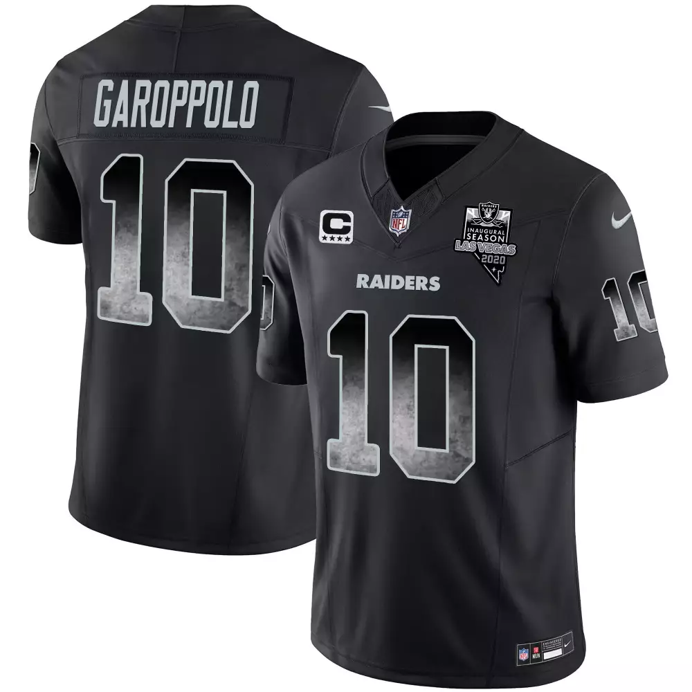 Jimmy Garoppolo Alternate Women's Las Vegas Raiders Gold Arch Smoke Vapor Jersey | All Stitched | Fan Gear for Game Day | For Men, Women & Youth