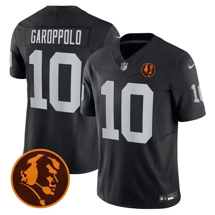 Jimmy Garoppolo Black Men's Las Vegas Raiders John Madden Honoring Patch Vapor Jersey | All Stitched | Fan Gear for Men, Women & Youth