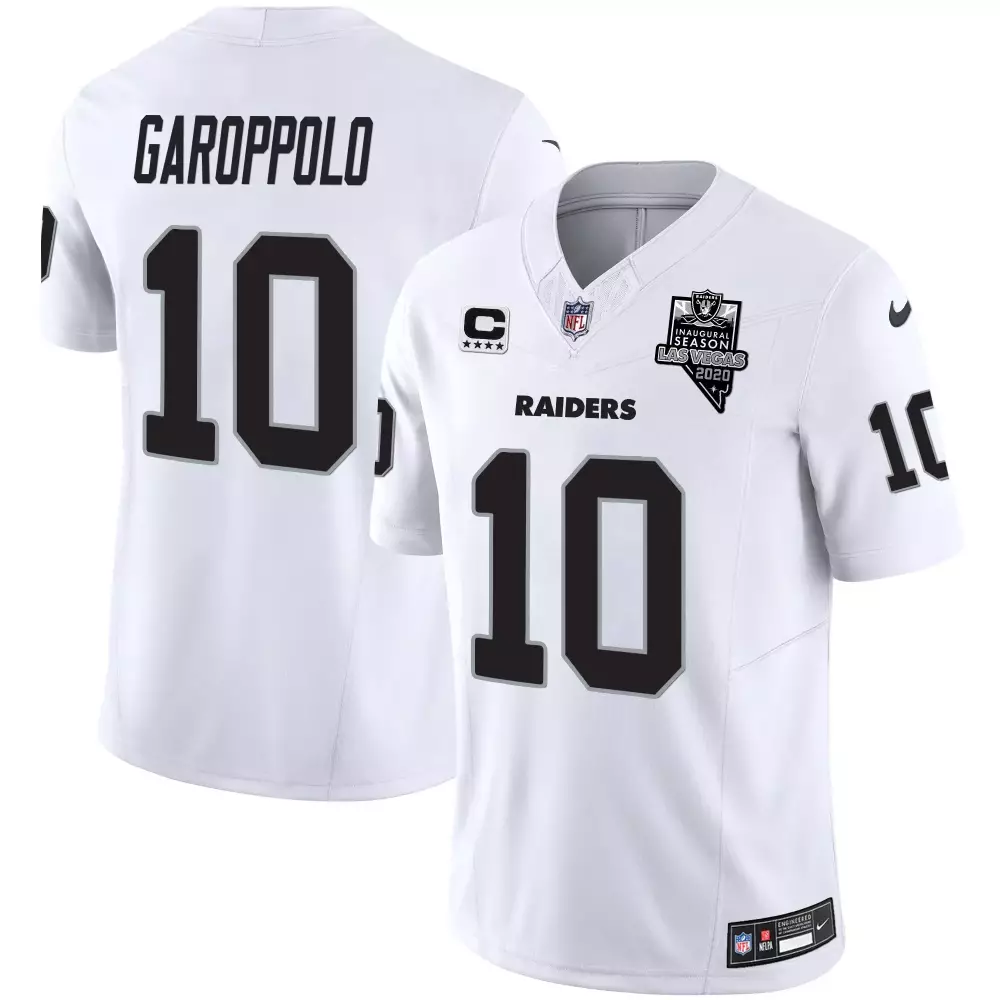 Jimmy Garoppolo White Men's Raiders Vapor Limited Jersey | Stitched Fan Gear | For Men, Women & Youth