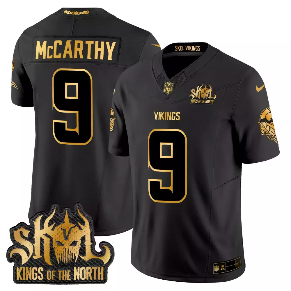 jj mccarthy black alternate womens vikings 2024 winter warrior skol patch vapor limited jersey all stitched