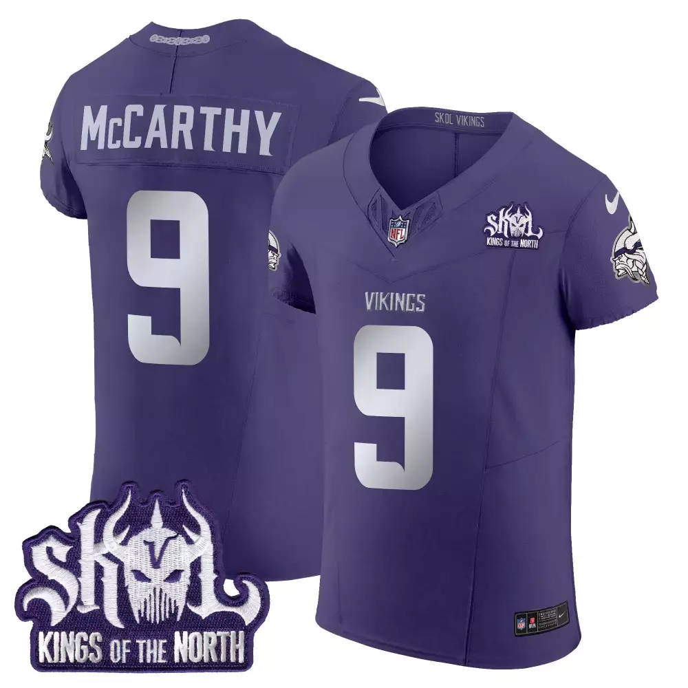 jj mccarthy purple alternate mens vikings 2024 winter warrior skol patch vapor limited jersey all stitched